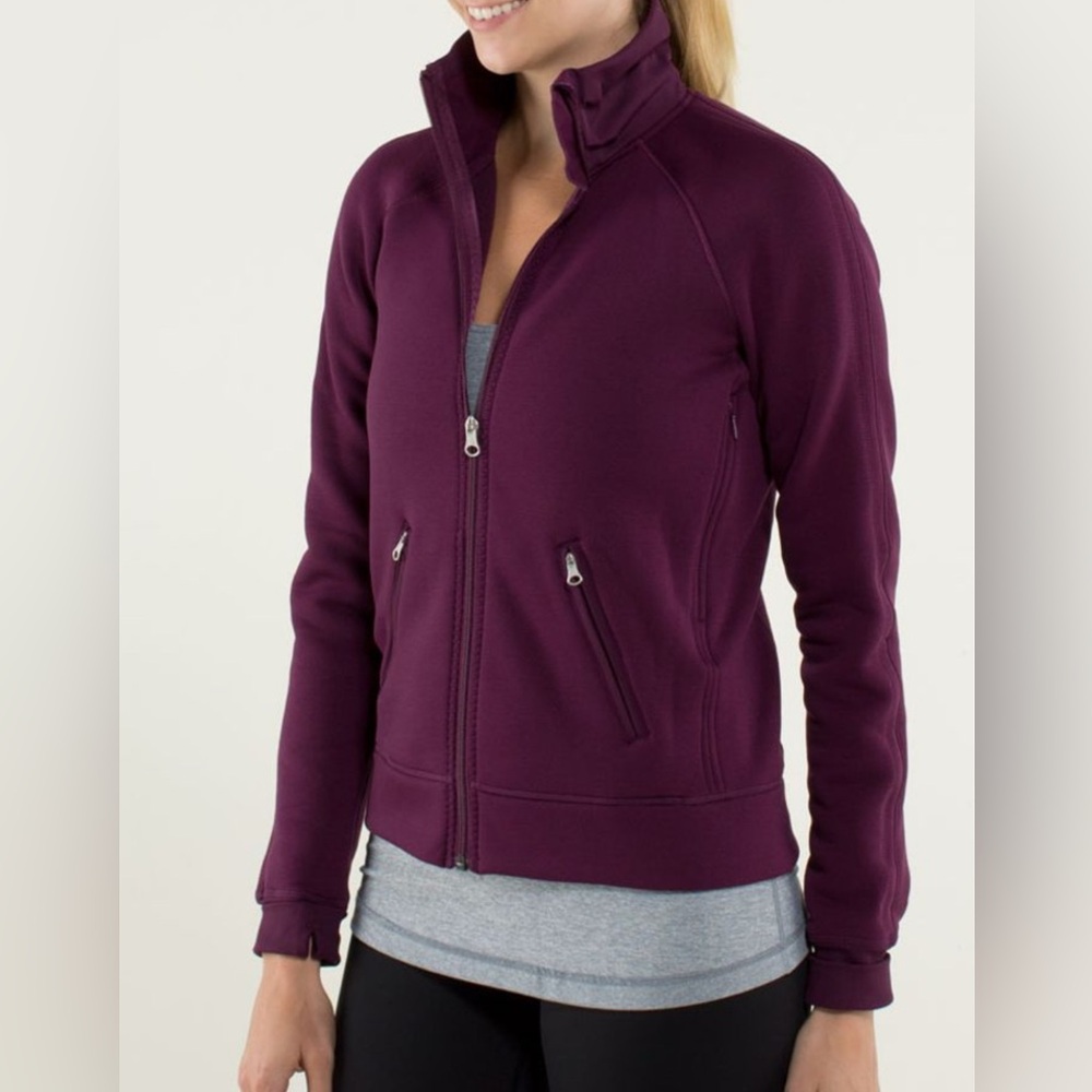 Lululemon Keep It Cozy Jacket Full Zip Long Sleeve Sweatshirt Jacket Plum 8